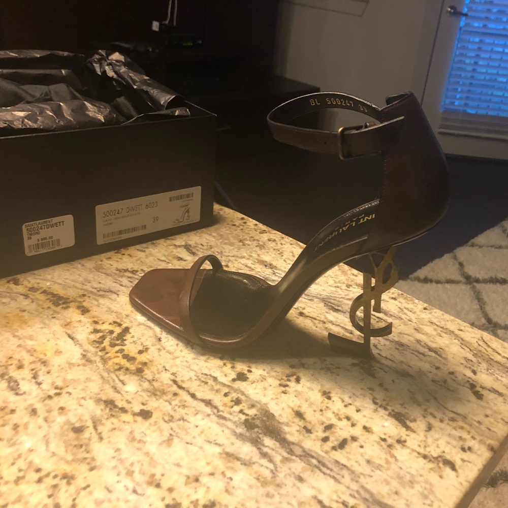 Saint Laurent Dark Brown Sandal - Picture 1 of 6